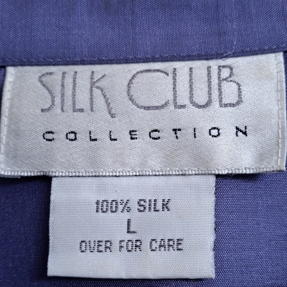 Vintage Silk Club Collection Lavender Diamond Blouse - Picture 5 of 5